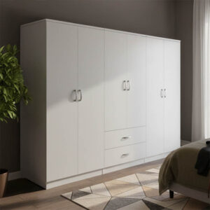 Athos I Argos The Classic six-door wardrobe white 240x42x180cm