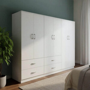 Athos Argos The Classic six-door wardrobe white 200.5x42x180cm
