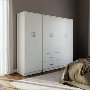 Athos Ι Argos The Classic six-door wardrobe white 200.5x42x180cm