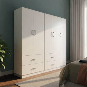 Athos Argos The Classic five-door wardrobe white 170x42x180cm