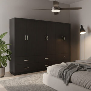 Athos Argos The Classic six-door wardrobe with drawers wenge 240x42x180cm