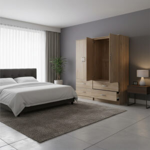 Four-door wardrobe with drawers Athos Argos The Classic sonoma 160x42x180cm