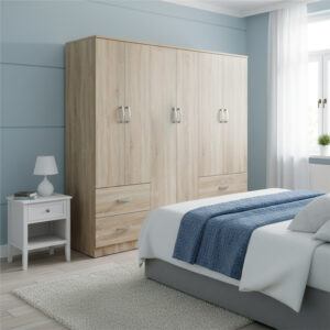 Athos Argos The Classic six-door wardrobe sonoma 200.5x42x180cm