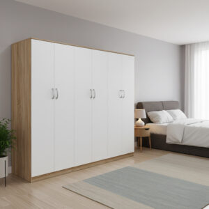 Athos II six-door wardrobe Argos The Classic sonoma-white 240x42x180cm