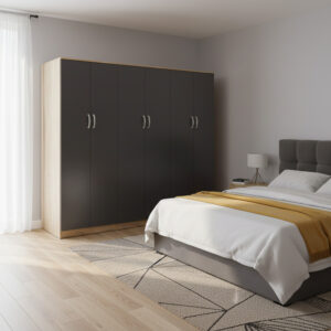 Athos II six-door wardrobe Argos The Classic sonoma-anthracite 240x42x180cm