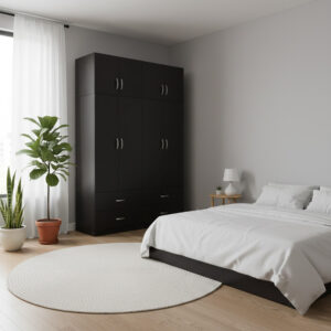Athos Argos The Classic four-door wardrobe with loft, wenge, 160x42x240cm