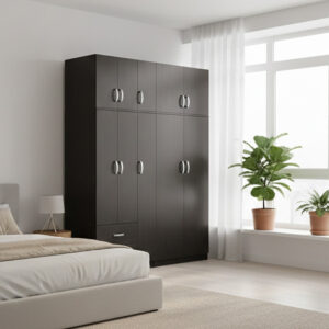 Five-door wardrobe with loft Athos I Argos The Classic wenge 170x42x240cm