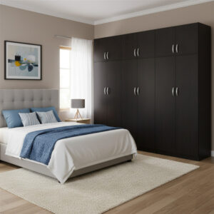 Six-door wardrobe with loft Athos II Argos The Classic wenge 240x42x240cm