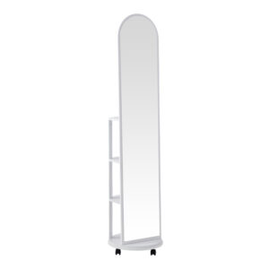 Espero Argos The Classic mdf wheeled mirror with shelves in white shade D34x170cm
