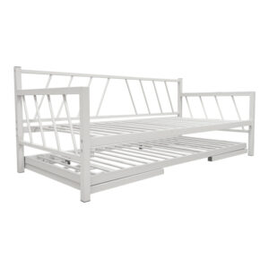 Bed-Sofa Remmie Argos The Classic metal in white 90x190cm