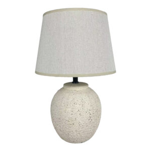 387 000001 Lurata Argos The Classic E27 ceramic table lamp in beige shade Φ26x38cm