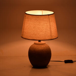 387 000003 1 Table lamp Lurata Argos The Classic E27 ceramic in antique gray-beige shade Φ26x38cm