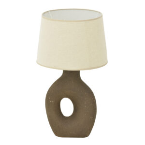 Ovola Argos The Classic E27 ceramic table lamp in grey antique-beige shade D30x52cm
