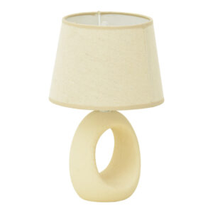 387 000010 Collie Argos The Classic E14 ceramic table lamp in beige shade D18x29cm