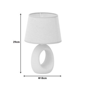 387 000011 2 Collie Argos The Classic E14 ceramic table lamp in black-beige shade D18x29cm