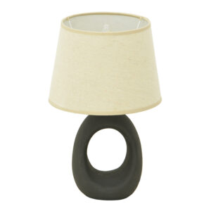 387 000011 Collie Argos The Classic E14 ceramic table lamp in black-beige shade D18x29cm