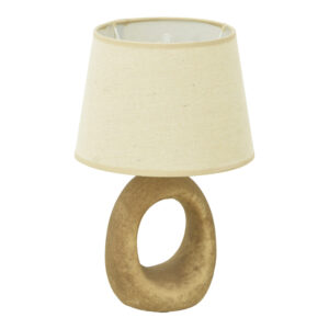 387 000012 Collie Argos The Classic E14 ceramic table lamp in grey antique-beige shade D18x29cm