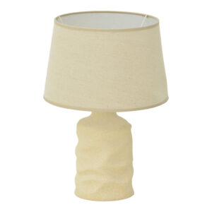 Wabbi Argos The Classic E27 ceramic table lamp in beige shade D28x41cm