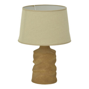 Wabbi Argos The Classic E27 ceramic table lamp in grey antique-beige shade D28x41cm