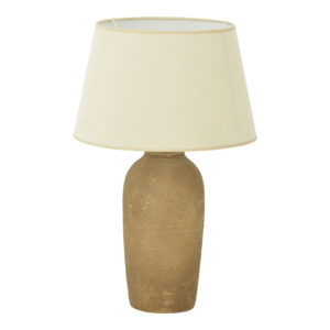 387 000023 Barout Argos The Classic E27 ceramic table lamp in grey antique -beige shade D40x62cm