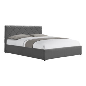 388 000005 Dreamie Argos The Classic bed with storage space, velvet, anthracite 160x200cm