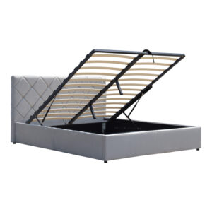 388 000006 2 Dreamie Argos The Classic bed with storage space, velvet, grey 160x200cm