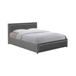 Huga Argos The Classic bed with storage space, velvet, anthracite 120x200cm
