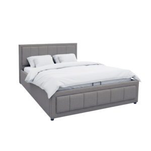 Huga Argos The Classic bed with storage space, fabric grey 160x200cm