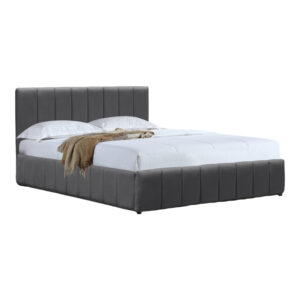 Snuggle  Argos The Classic bed with storage space, velvet, anthracite 160x200cm