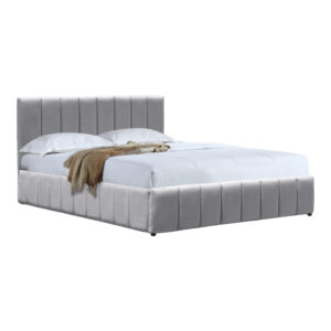 Snuggle  Argos The Classic bed with storage space, velvet, grey 160x200cm