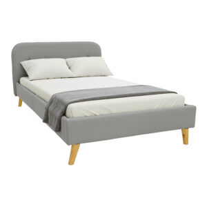 LumiLux Argos The Classic bed grey fabric, 160x200cm