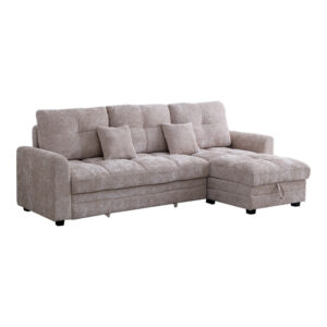 Comfie Argos The Classic corner reversible sofa bed with storage space beige fabric 260x156x98cm
