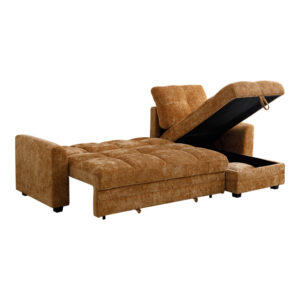 389 000007 3 Comfie Argos The Classic corner reversible sofa bed with storage space camel fabric 260x156x98cm
