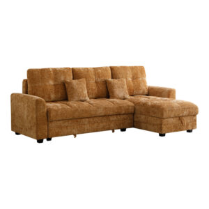 389 000007 Comfie Argos The Classic corner reversible sofa bed with storage space camel fabric 260x156x98cm