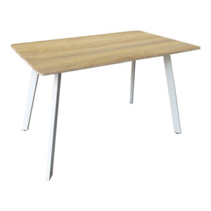 Squaro table Argos The Classic sonoma mdf with white metal legs 120x70x75cm
