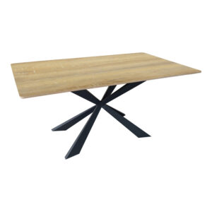 Aragne table Argos The Classic sonoma mdf with black metal legs 160x90x75cm
