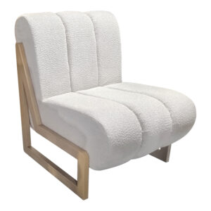 Cocoon Argos The Classic armchair, fabric in white - legs in natural shade 65x75x77cm