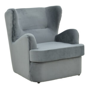 Regalo Argos The Classic velvet armchair in anthracite shade 75x88x85cm