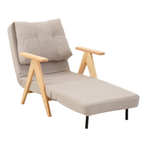392 000013 1 Armchair-Bed Restyl Argos The Classic rubberwood- fabric in cream shade 75x60x93cm