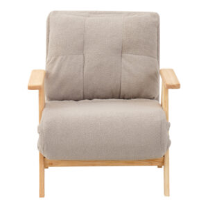 392 000013 2 Armchair-Bed Restyl Argos The Classic rubberwood- fabric in cream shade 75x60x93cm