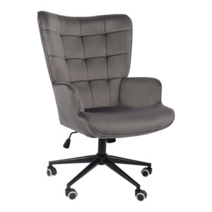 Lobima Argos The Classic executive office chair, swivel, charcoal velvet, 68x71x105-112cm