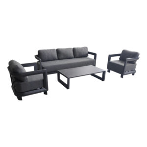 Jenora Argos The Classic outdoor lounge dark grey aluminum with dark grey fabric