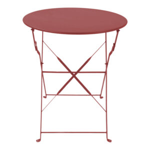 Bistro table Argos The Classic metal folding in terracotta color D60x71cm