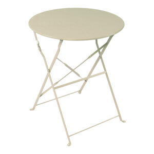 Bistro table Argos The Classic metal folding in beige color D60x71cm