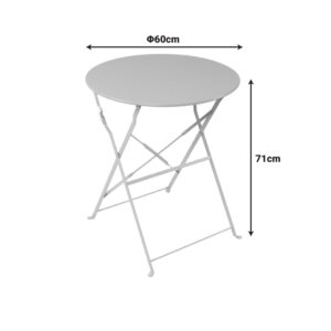 400 000006 1 Bistro table Argos The Classic metal folding in olive green color D60x71cm