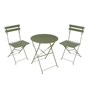 Argos The Classics Furniture In Cyprus Bistro dining table Argos The Classic set of 3 pieces, metal, foldable,olive green color, Φ60x71cm