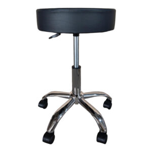 Tebere Argos The Classic pu office-work stool on wheels in black shade D35x46-59cm