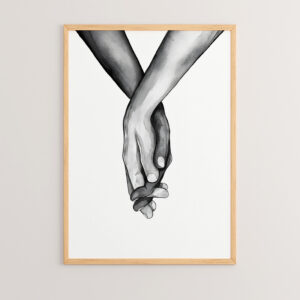 409 000046 Wall art in frame Lovely Argos The Classic with digital print 33x1.5x48cm