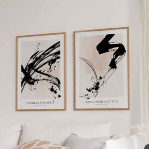 409 000125 Wall art in frame Argeto Argos The Classic diptyque with digital print 33x1.5x48cm