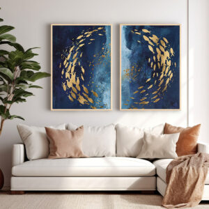 409 000135 Wall art in frame Bencia Argos The Classic diptyque with digital print 33x1.5x48cm